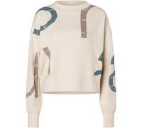 super.natural - Women's Capital Logo Krissini - Pullover, Gr. S, beige (Tapioca/StormyWeather/MountainTrail)