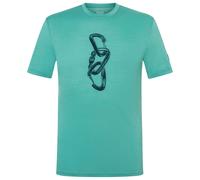 super.natural - Carabineri Tee - Merinoshirt, Gr. L 52 - L, türkis (LagoonGreen/Blueberry)
