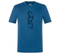 super.natural - Carabineri Tee - Merinoshirt, Gr. S 46 - S, blau (OceanBlue/Blueberry)