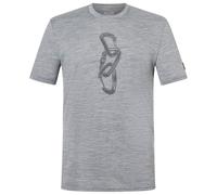 super.natural - Carabineri Tee - Merinoshirt, Gr. XL 54 - XL, grau (CashmereGreyMelange/CashmereGreyMelange)