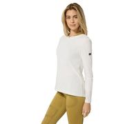 super.natural - Women's Casual Bio Cotton L/S - Merinoshirt, Gr. M, weiß (BrightWhite)