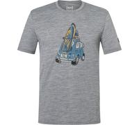 super natural Freizeit-Tshirt Carsurf Tee (Merino-Mix) grau Herren, Größe M