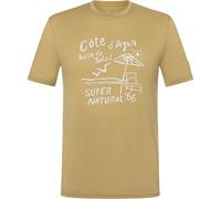super.natural - Cote D'Azur Tee - Merinoshirt, Gr. S, beige (Sahara/WhiteStone)