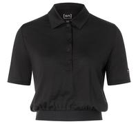 Super.Natural Crop Polo Damen T-Shirts schwarz Größe S Lifestyle Hautfreundlich Merinowolle