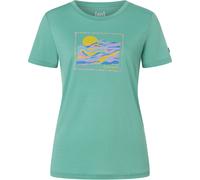 Super.Natural Damen Bergzeit Sunny Mountain T-Shirt (Größe M, tuerkis)