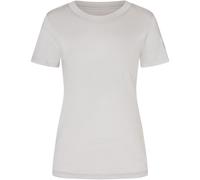 super.natural - Women's Casual Rib Bio Jersey Tee - Merinoshirt, Gr. XS, weiß (WhiteStoneMelange)