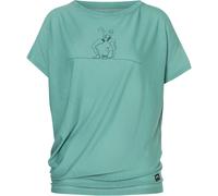 Super.Natural Damen Cat Yoga Loose T-Shirt (Größe S, tuerkis)