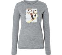 Super.Natural Damen Dachshund Party Longsleeve (Größe XL, grau)