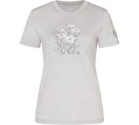 super.natural - Women's Edelweiss Bio Jersey Tee - Merinoshirt, Gr. M, grau (WhiteStoneMelange/Various)