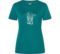 Super.Natural Damen Flower Boots T-Shirt (Größe M, tuerkis)