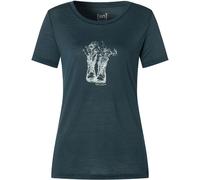 Super.Natural Damen Flower Boots T-Shirt (Größe XS, blau)