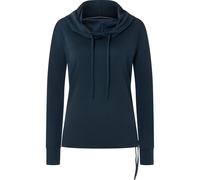super.natural - Women's Funnel Bio Hoodie - Merinohoodie, Gr. L, blau (Blueberry)