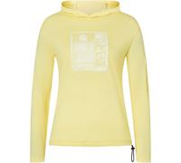super.natural - Women's Stamp Light Print Hoodie - Merinohoodie, Gr. XL, beige (Chardonnay/FreshWhite)
