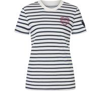 Super.Natural Damen Stripe Heartwood Bio J T-Shirt (Größe XS, weiss)
