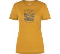 super.natural - Women's Summer Break Tee - Merinoshirt, Gr. XS, dried tobacco /grau (DriedTobacco/CashmereGreyMelange)