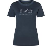 Super.Natural Damen Van Life Bio J T-Shirt (Größe XS, blau)