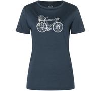 Super.Natural Damen Wander Wheel Bio J T-Shirt (Größe S, blau)