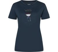 super.natural Trainingsshirt "Wood Craftine" in Dunkelblau - Größe S | Damen Outdoor Tops Shirts