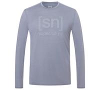 Super.Natural Denim Logo Herren Longsleeves blau Größe M Trekking Hautfreundlich Merinowolle