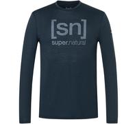 Super.Natural Denim Logo Herren Longsleeves weiss Größe XL Trekking Hautfreundlich Merinowolle