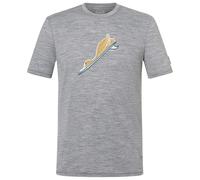 Super.Natural M Duck Dive Tee cashmere grey melange/various (35G) XXL