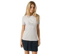 super.natural - Women's Edelweiss Bio Jersey Tee - Merinoshirt, Gr. XL, grau (WhiteStoneMelange/Various)