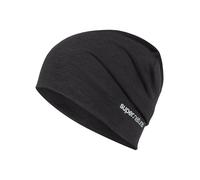 super.natural Everyday HAT dünne Merino Mütze Damen & Herren - Beanie für Sport Aktivitäten zu jeder Jahreszeit, Temperaturregulierend & atmungskativ (Jet Black Melange)