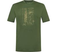 super.natural - Fishing Adventure Tee - Merinoshirt, Gr. M, oliv (Chive/DriedTobacco)
