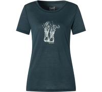 super.natural - Flower Boots T-Shirt Damen blueberry