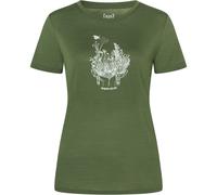 Super.Natural Flowerhands Damen T-Shirts oliv Größe S Trekking Hautfreundlich Merinowolle