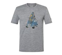super natural Freizeit-Tshirt Carsurf Tee (Merino-Mix) grau Herren, Größe M