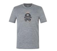 super natural Freizeit-Tshirt Gogeanie Tee (Merino-Mix) grau melange Herren, Größe XL