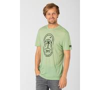 super natural Freizeit-Tshirt Graphic Paradise - Merinowollmix - hellgrün Herren, Größe M