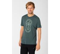 super natural Freizeit-Tshirt Graphic Paradise - Merinowollmix - urban chic grün Herren, Größe M