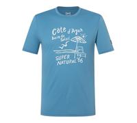 super natural Freizeit-Tshirt Wood Cote D'Azur Tee (Merino-Mix) hellblau Herren, Größe M