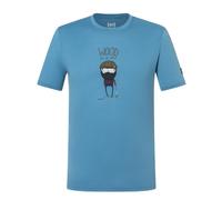 super natural Freizeit-Tshirt Wood Crafti Tee (Merino-Mix) blau Herren, Größe M