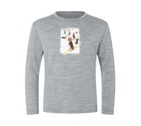 super.natural Funktionsshirt "Dachshund Party" in Grau - Größe 128 | Kinder Oberteile