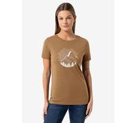 super.natural Funktionsshirt "Mountain Mandala Tree" in Hellbraun - Größe L | Damen Outdoor Tops Shirts