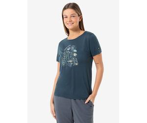 super.natural Funktionsshirt "Rock Flowers" in Dunkelblau - Größe XS | Damen Outdoor Tops Shirts