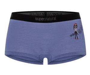 super natural Funktionsunterwäsche Hot Pants Hipsy Hipster (Merinowolle) violett/blau Damen, Größe XS