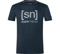 Super.Natural Grid Logo Herren T-Shirts blau Größe S Trekking Hautfreundlich Merinowolle