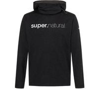 Super.Natural M Alpine Hooded II jet black melange (I10) S