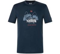 Super.Natural Herren Dolomites Campsites T-Shirt (Größe S, blau)