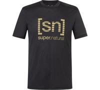 Super.Natural Herren Grid Logo T-Shirt (Größe M, schwarz)