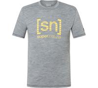 Super.Natural Herren Grid Logo T-Shirt (Größe XL, grau)