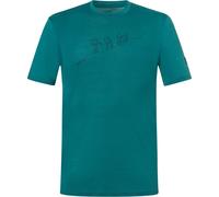 super.natural - Hiking Tee - Merinoshirt, Gr. L 52 - L, türkis (Pacific/Blueberry)