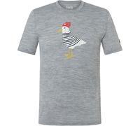 Super.Natural M Johnny Tee cashmere grey melange/various (35G) L