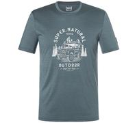 Super.Natural Herren Landi Bio J T-Shirt (Größe XL, blau)