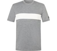 super.natural - Montana Brush Tee - Merinoshirt, Gr. L, grau (CashmereGreyMelange/FreshWhite)