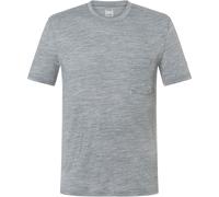 super.natural - Pocket Tee - Merinoshirt, Gr. L, grau (CashmereGreyMelange)